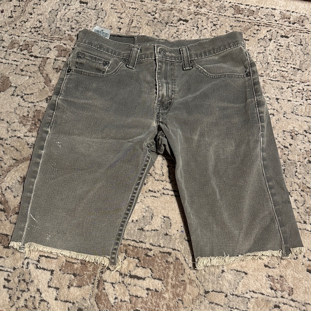 Levi's Men's Distressed Gray Jean Shorts
